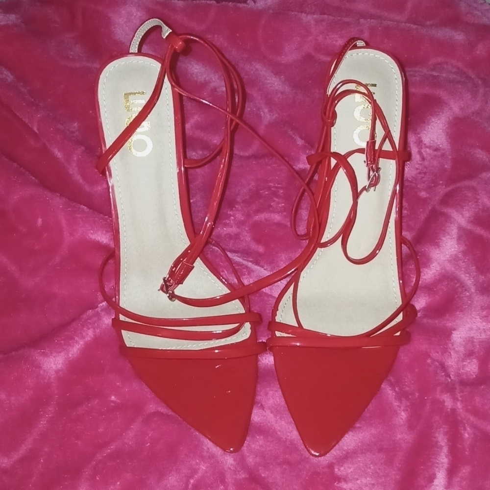 EGO Red Strappy Heels